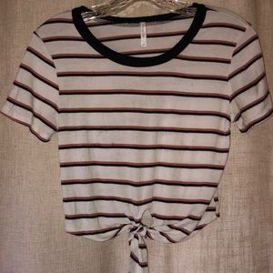 Striped crop shirt